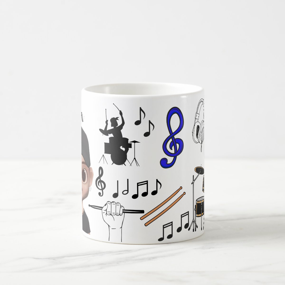 Caneca Personalizada Baterista – Presente Criativo para Músico