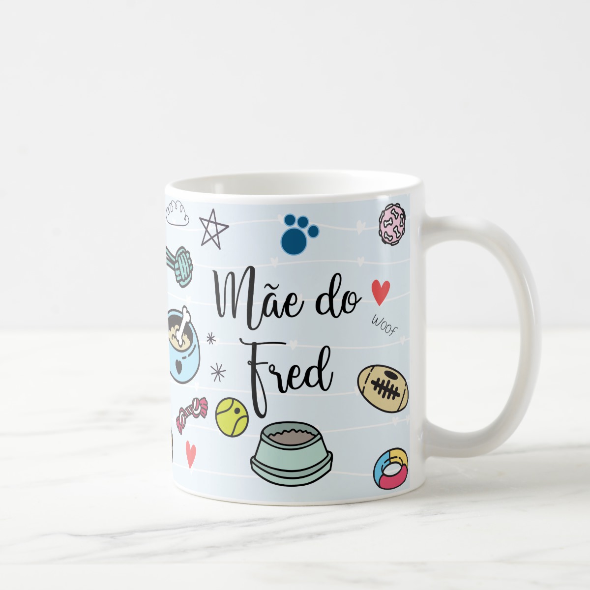 Caneca Criativa de Bulldog Frances Cachorro Mãe de Pet
