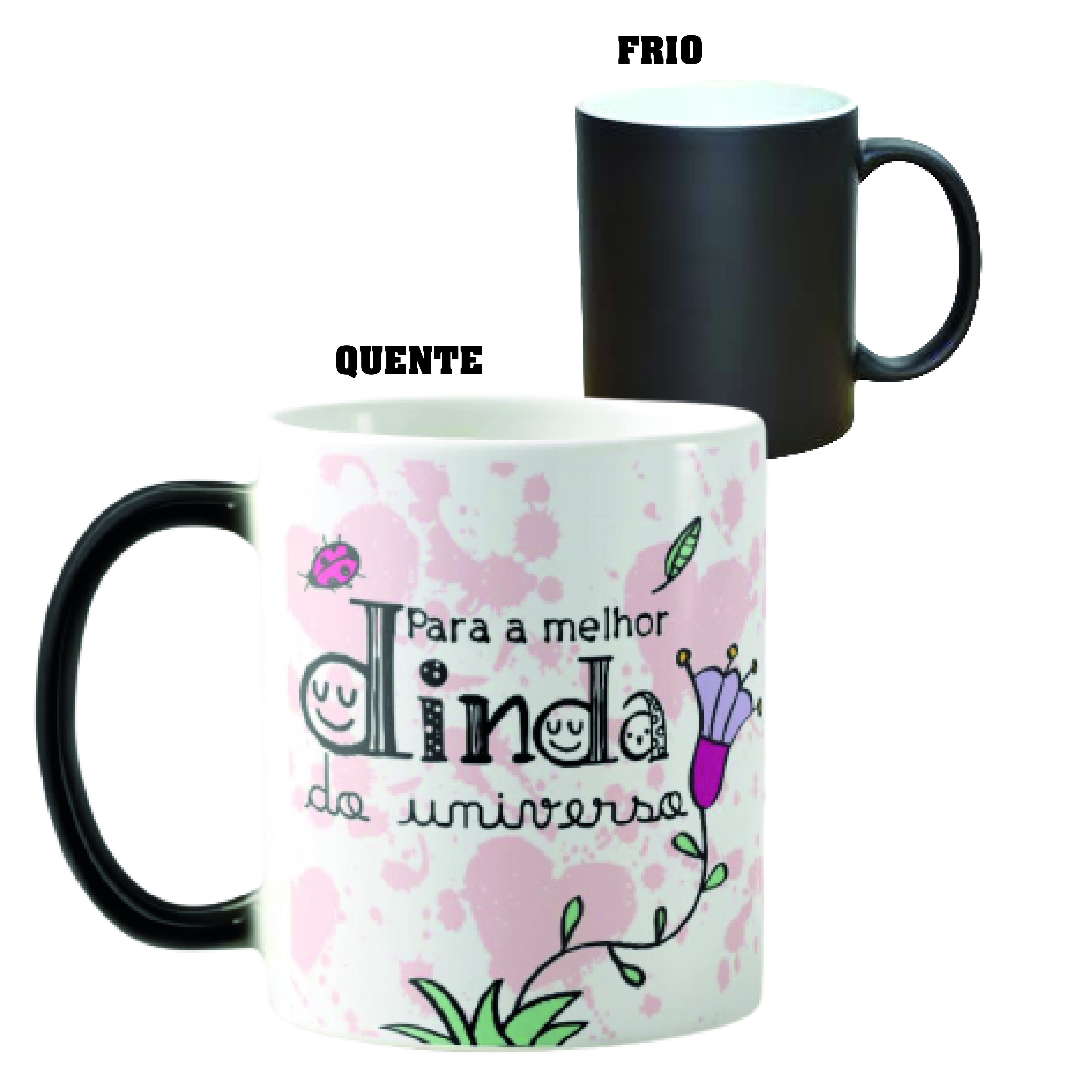 Caneca Mágica Presente para Melhor Dinda do Universo - Batizado (Batizando(a))