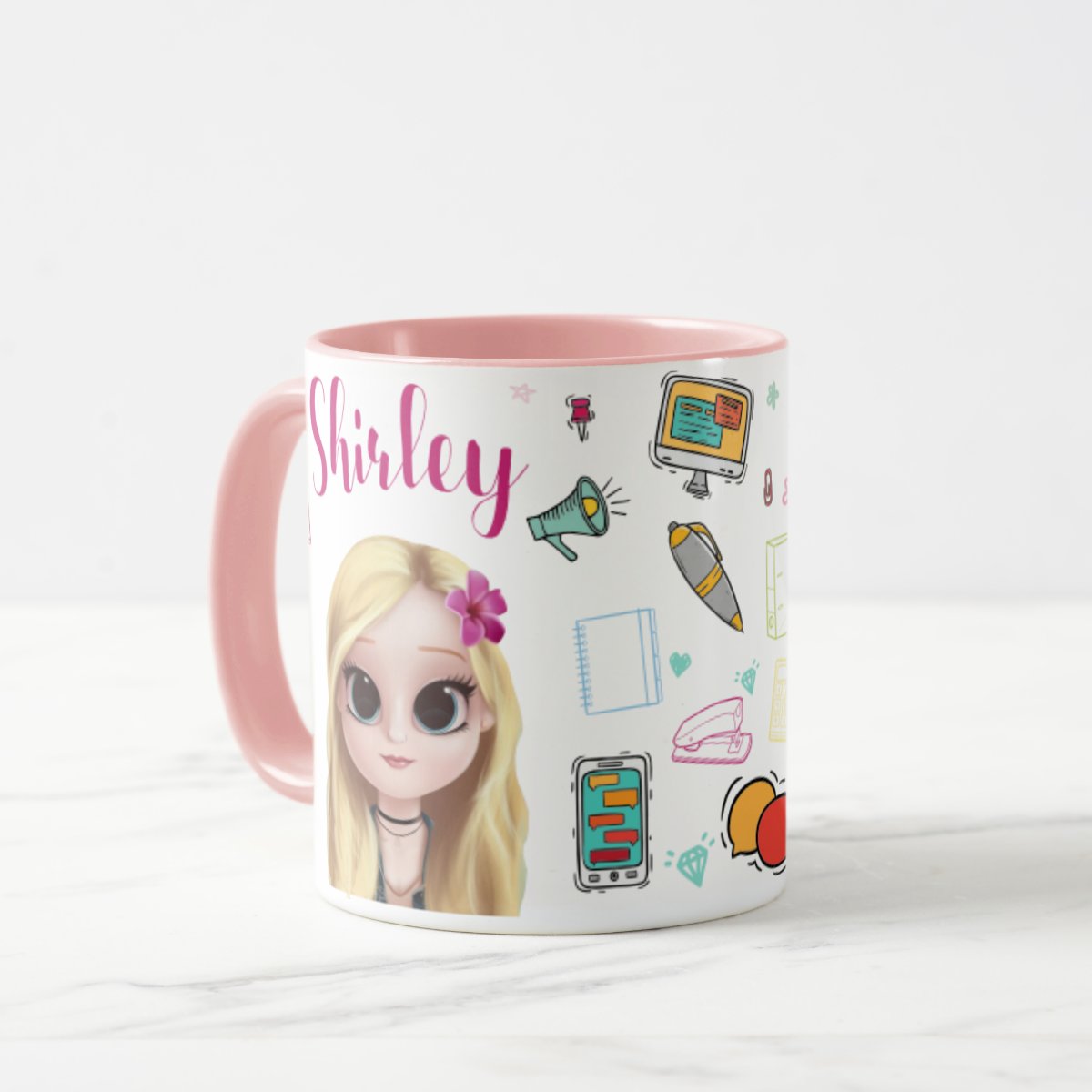 Caneca Personalizada Secretaria Executiva com Nome e Avatar
