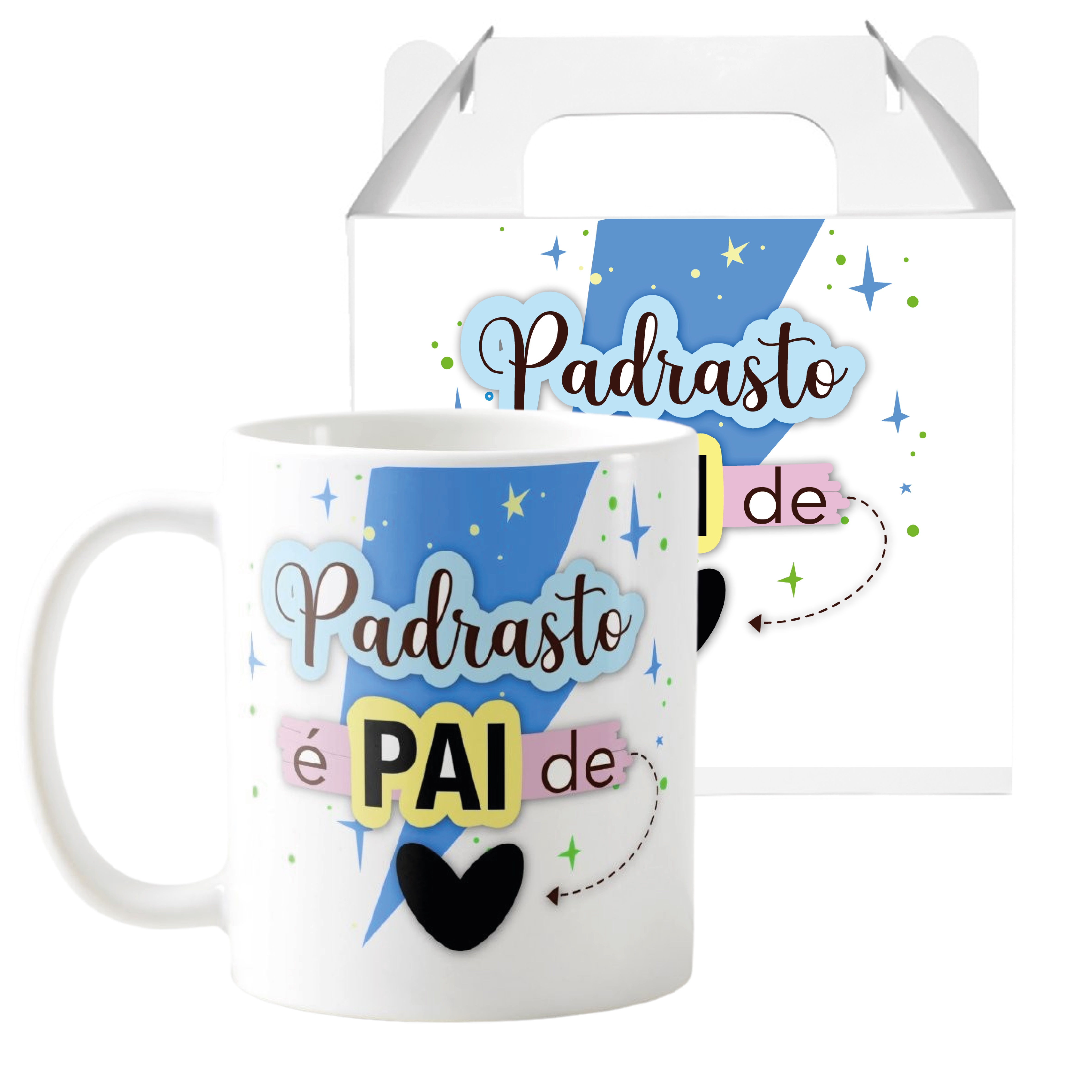 Caneca Presente Especial para Padrasto É Pai do Coração - Família (Pai)