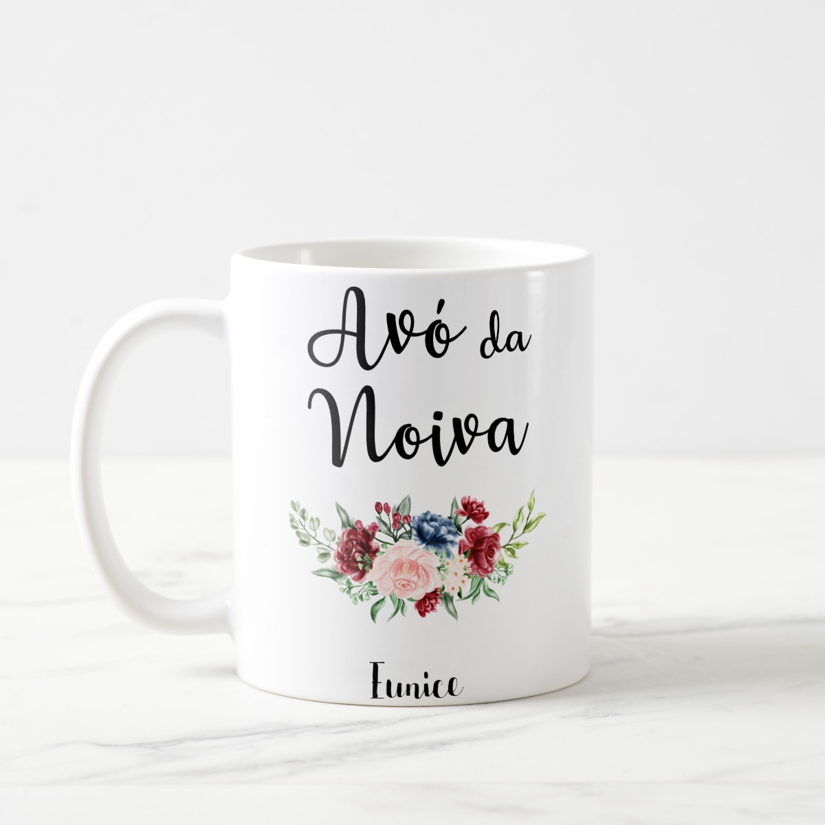 Caneca Personalizada Avó da Noiva Casamento Marsala