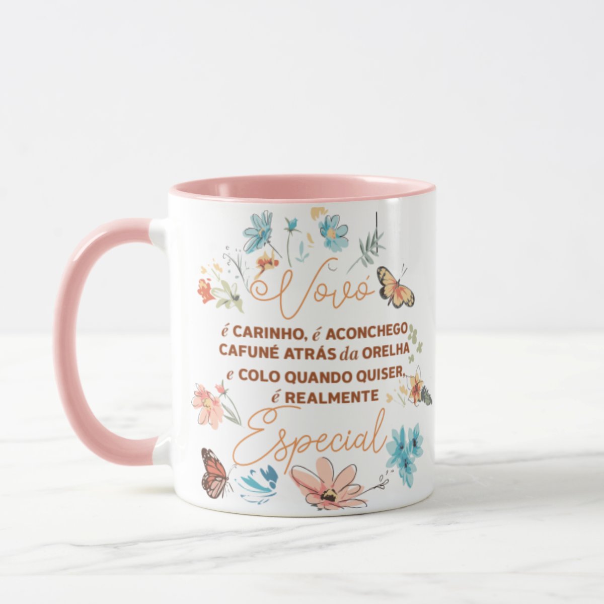 Caneca Personalizada de Presente Vovó com Mensagem Carinhosa - Família (Avó/Avô)