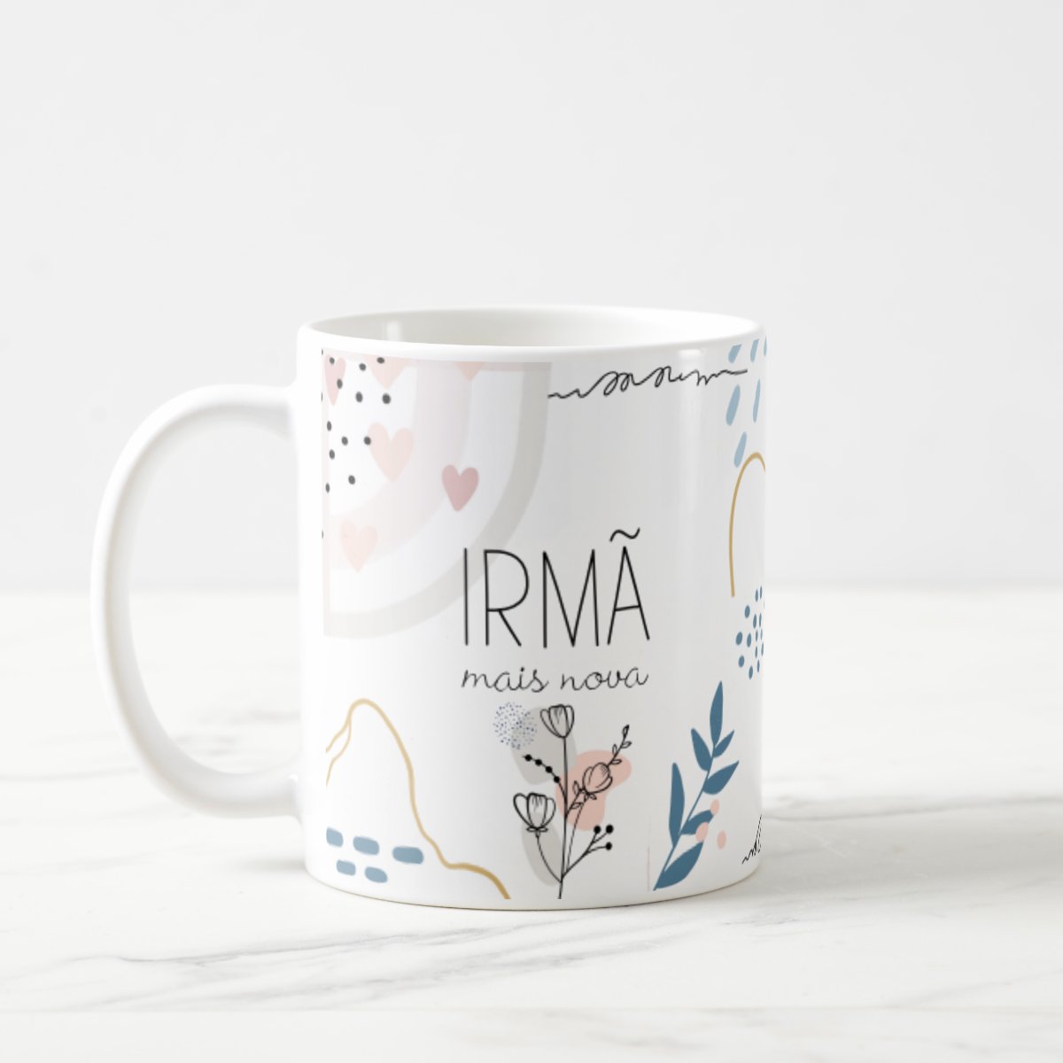 Caneca Feminina Minimalista Presente Especial Irmã Mais Nova