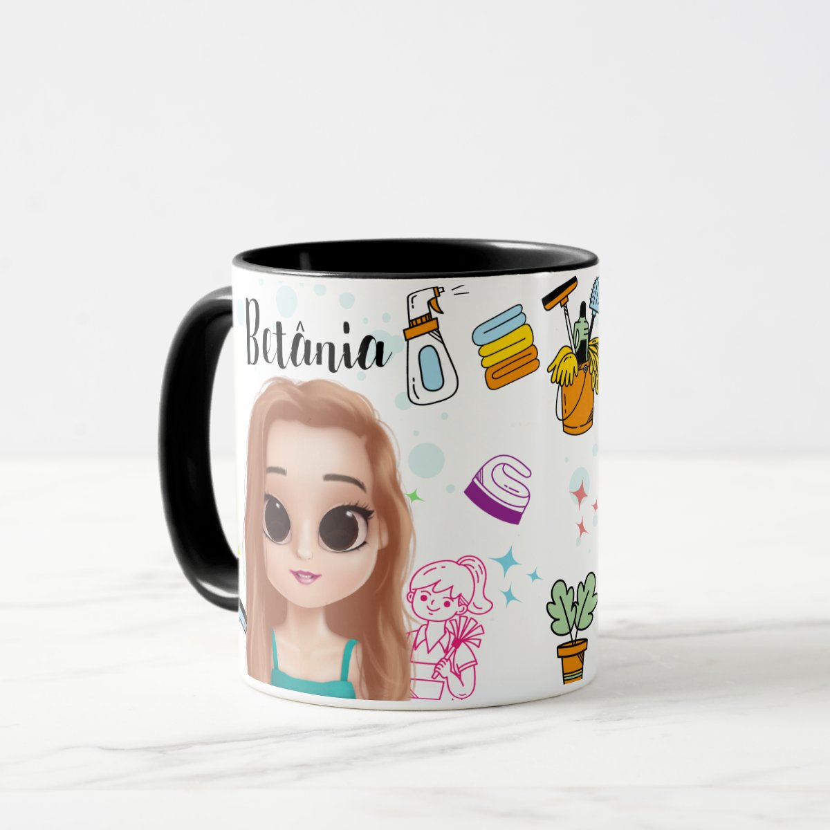 Caneca Presente Criativo Faxineiros Limpeza Faxineira
