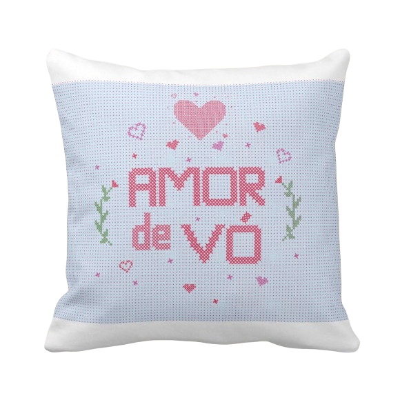 Almofada Decorativa Amor de Vó - Família (Avó/Avô)