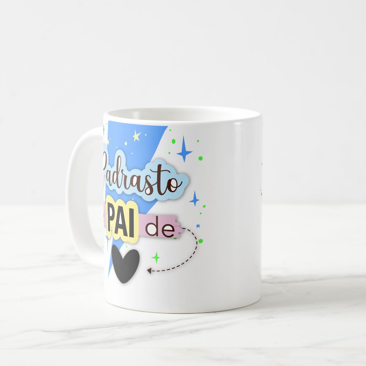 Caneca Presente Especial para Padrasto É Pai do Coração