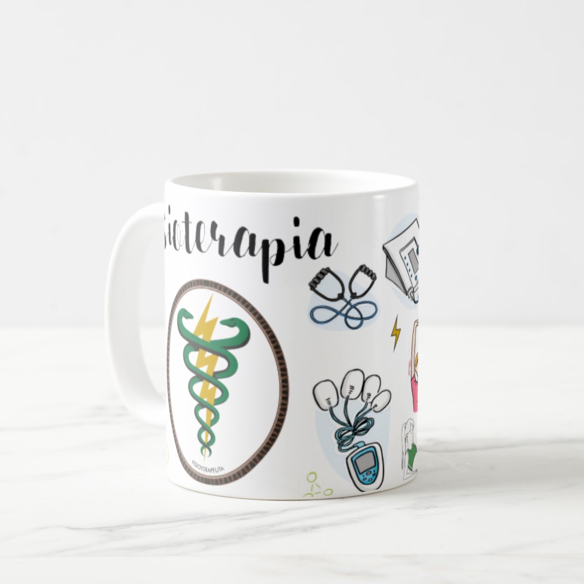 Conjunto Garrafa Térmica e Caneca Personalizada Fisioterapia