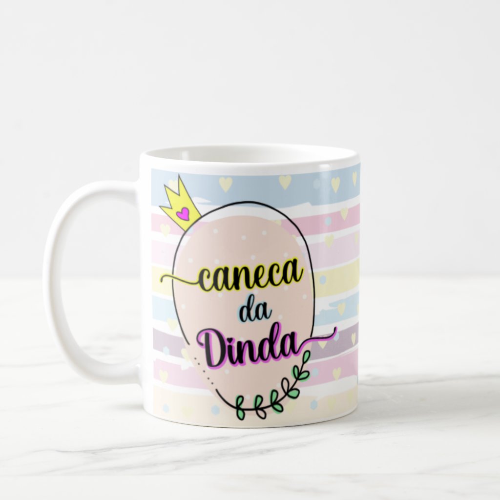 Caneca Personalizada Lembrança Batizado Presente para Dinda
