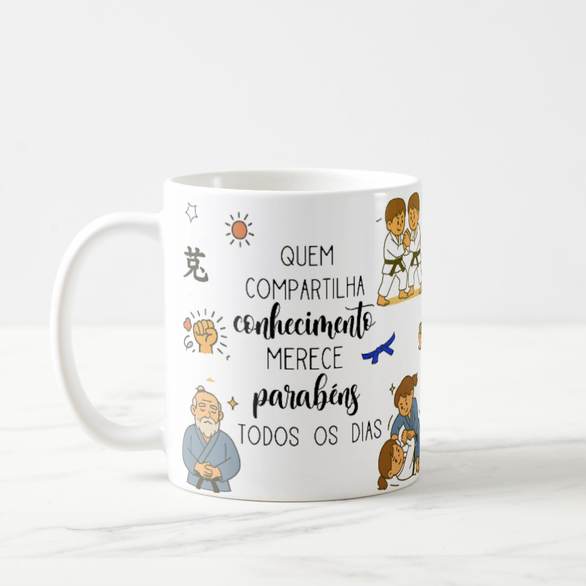 Caneca Jiu Jitsu Presente Personalizado para Professor Luta
