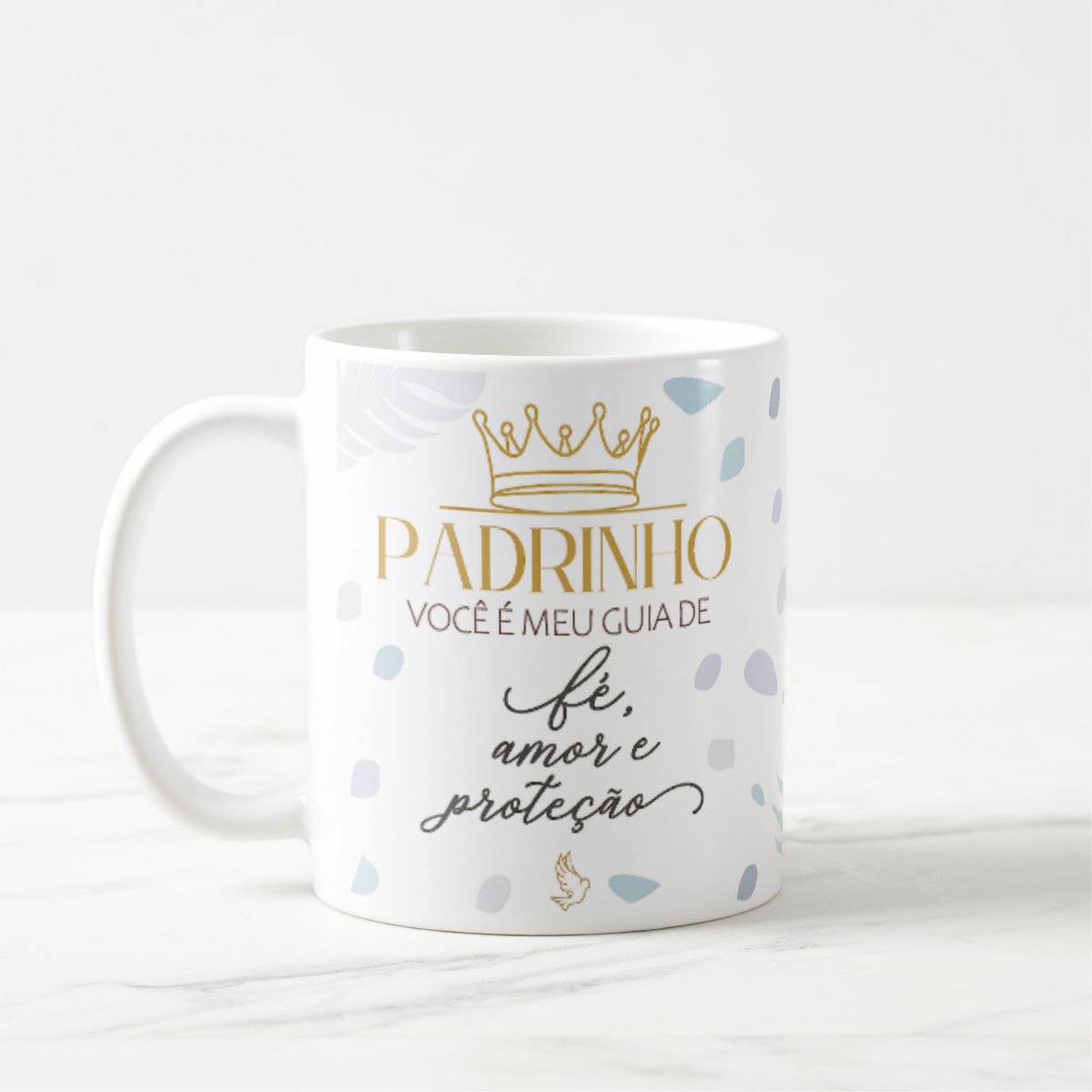 Caneca Personalizada Padrinho Presente Proteção e Amor
