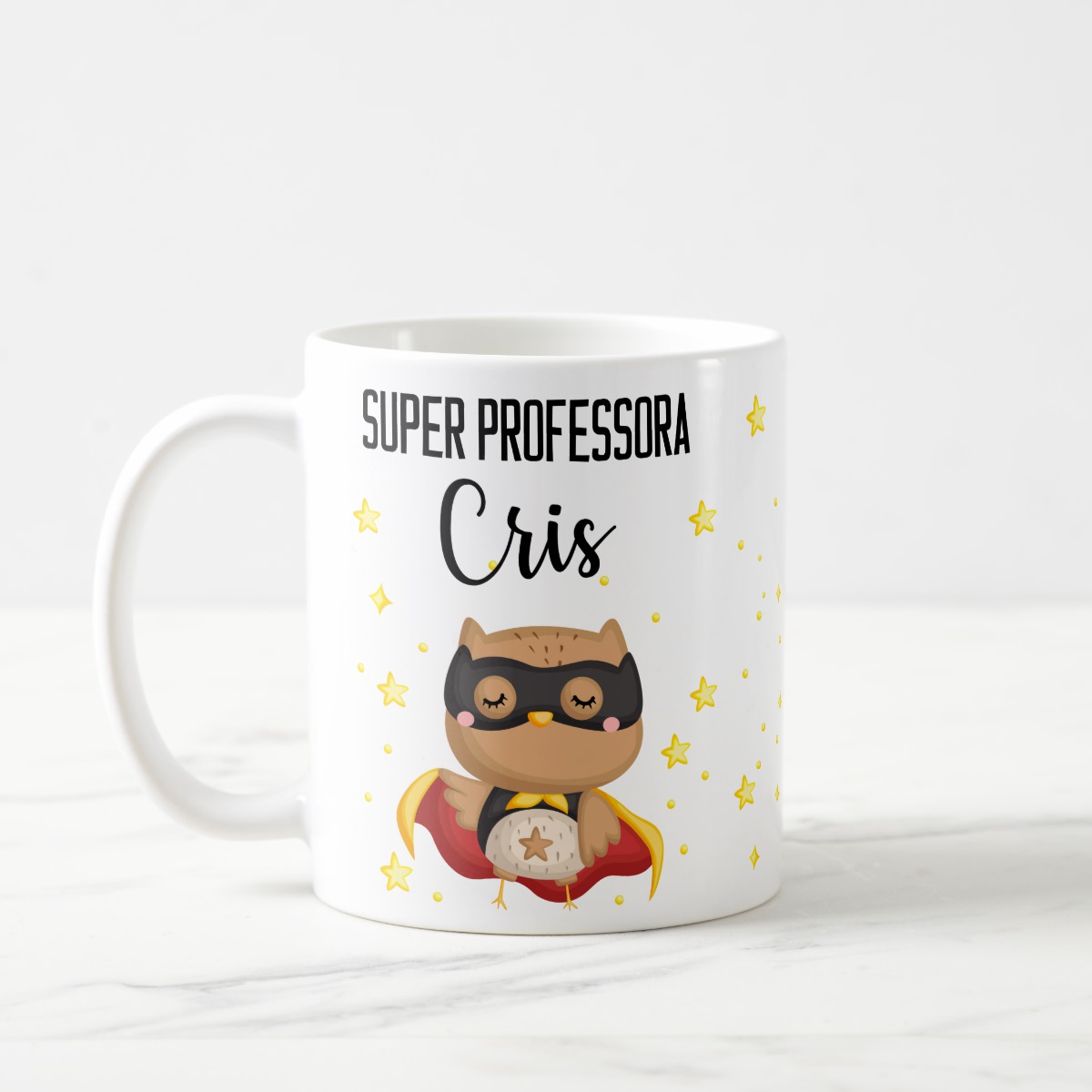 Caneca Personalizada Professora Coruja Dia dos Professores