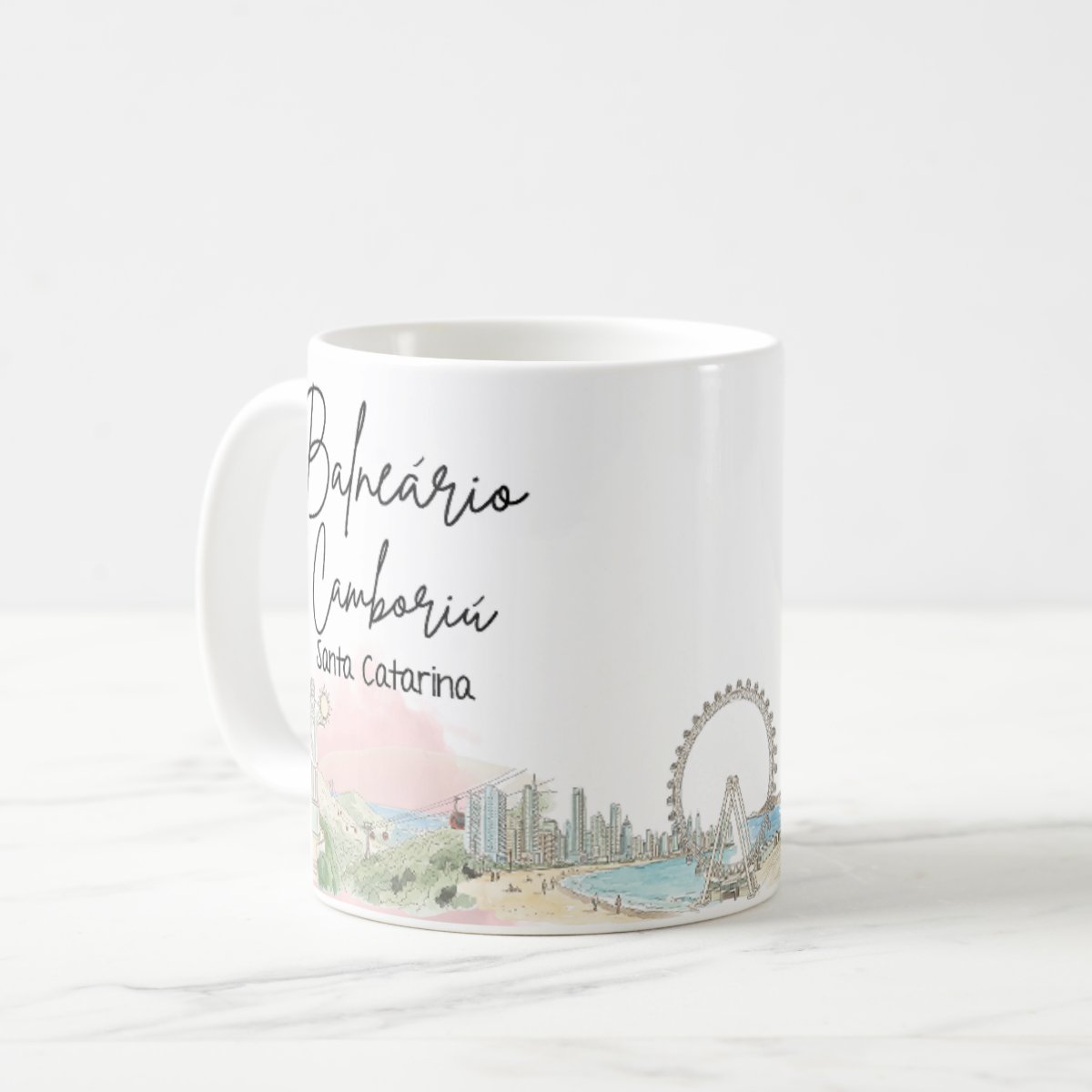 Caneca Personalizada Santa Catarina Lembrança Cidade Balneário Camboriú