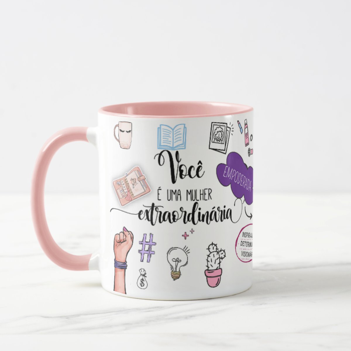 Caneca Personalizada Presente Dia Da Mulher Extraordinária Rosa Mulher Extraordinária - Outros (Corporativo)