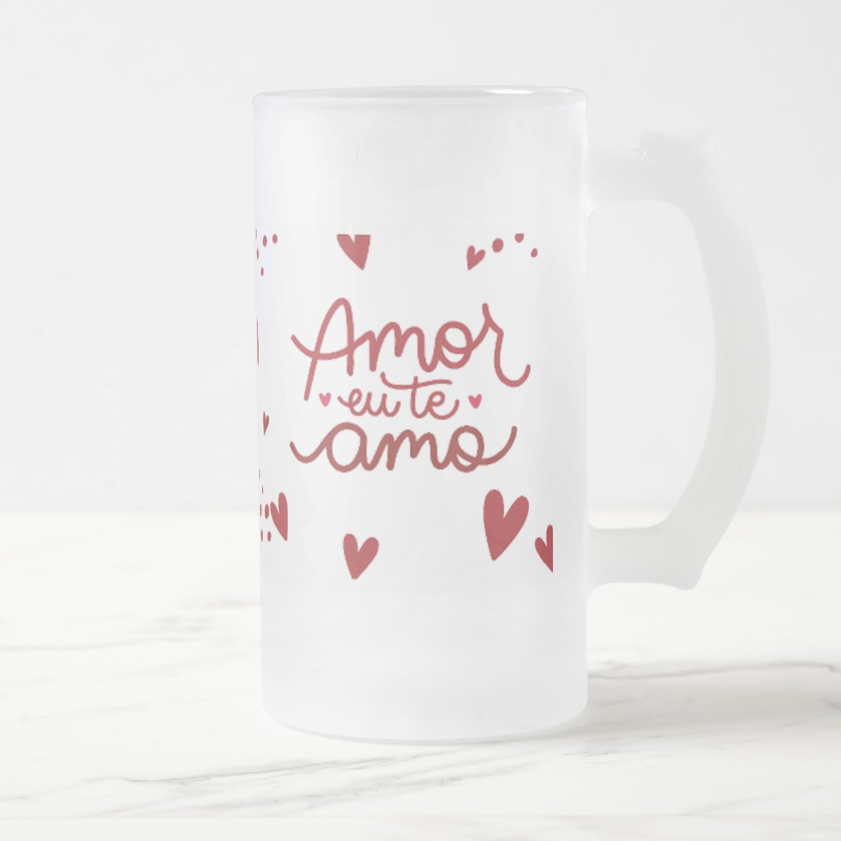 Copo de Cerveja Personalizado em Comemoração Amor Eu Te Amo - Família (Amor Eu Te Amo chopp)