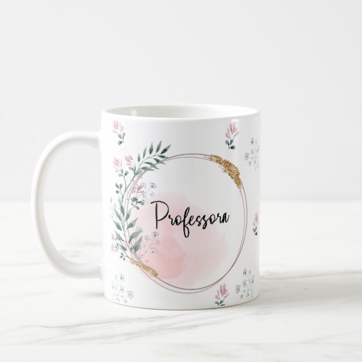 Caneca Feminina Delicada Presente Profissão Professora - Dia dos Professores (Professor(a))