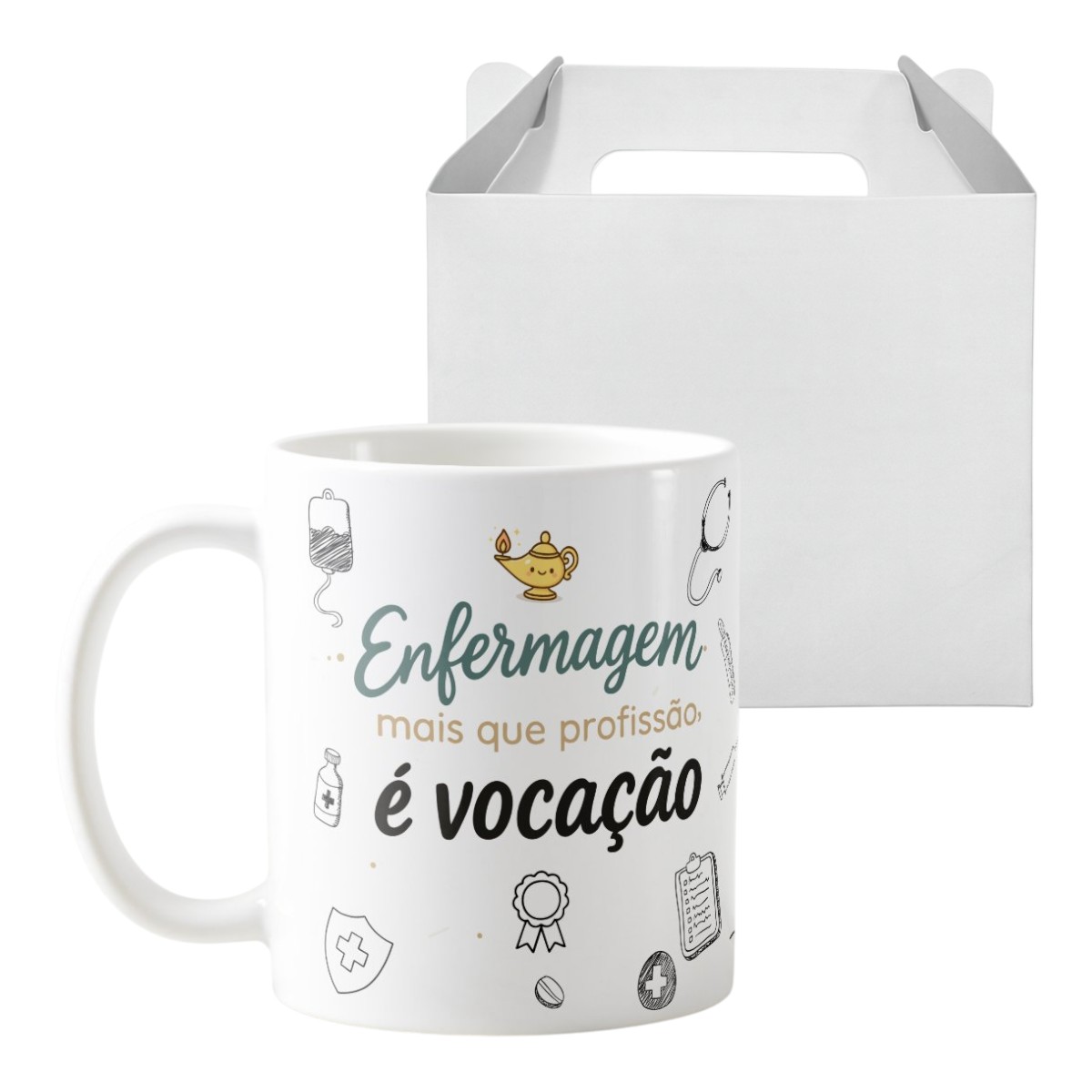 Caneca Profissão Enfermagem Hospital Presente É Uma Vocação - Profissões (Enfermeiro(a))