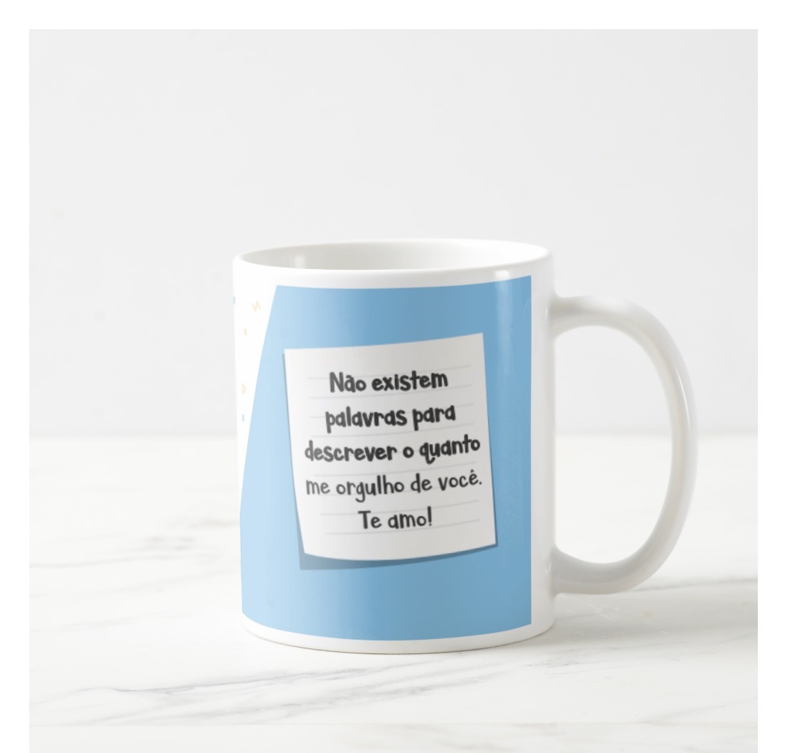 Caneca Personalizada de Dia dos Pais com Frase Pai Meu Herói