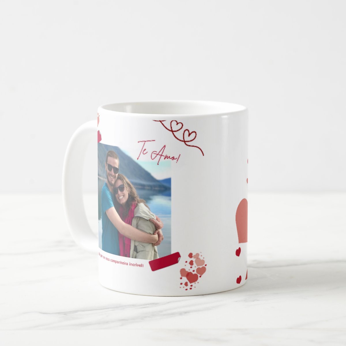 Kit Dia dos Namorados | Almofada e Caneca Personalizada com Foto e Frase
