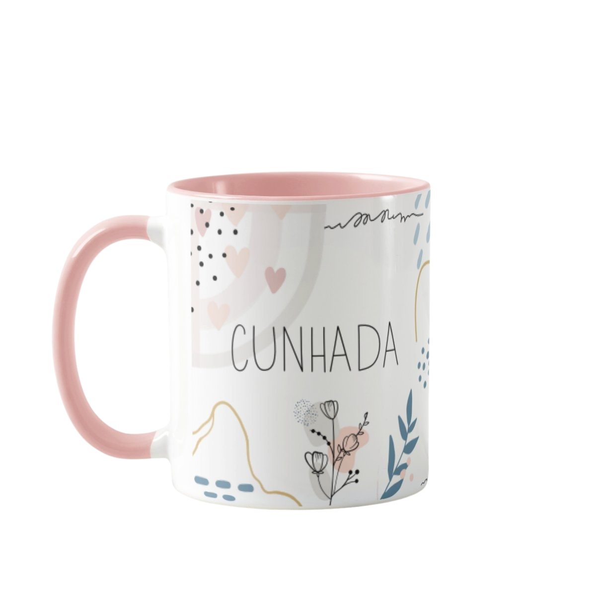 Caneca Feminina Minimalista Cunhada Presente para Família - Família (Cunhado(a))