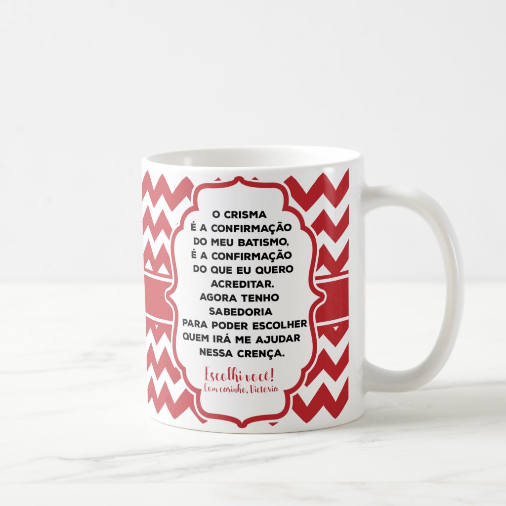Caneca Padrinho de Crisma Lembrança