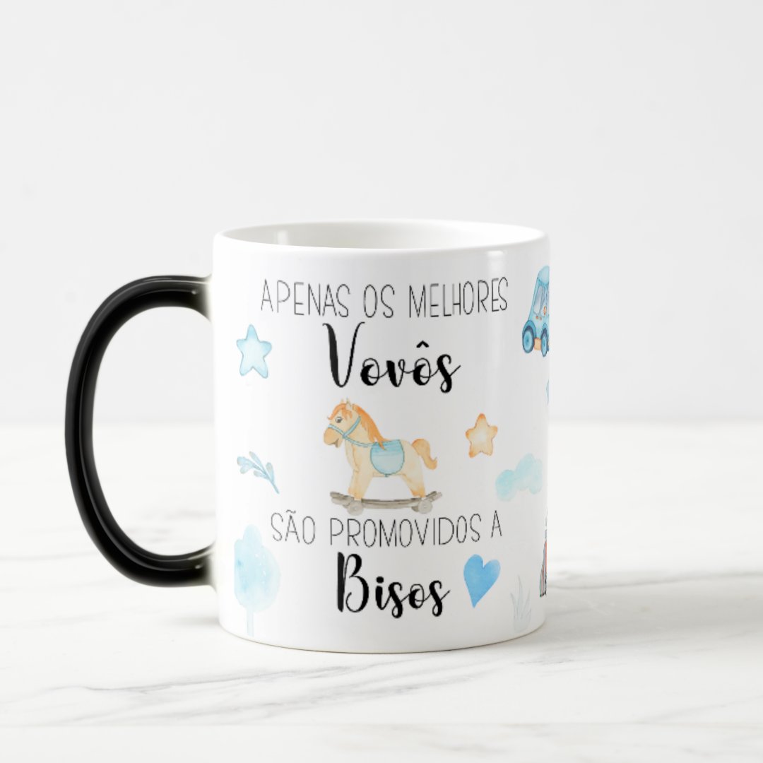 Caneca Mágica Presente Criativo para Vovô Promovido a Biso