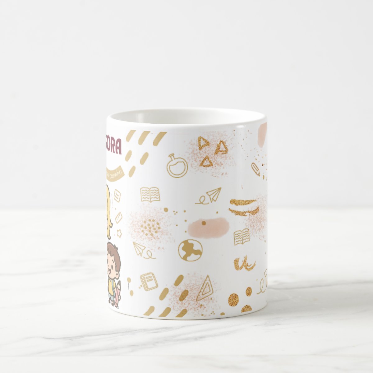 Caneca Professora Loira Pronta Entrega Dia dos Professores Presente