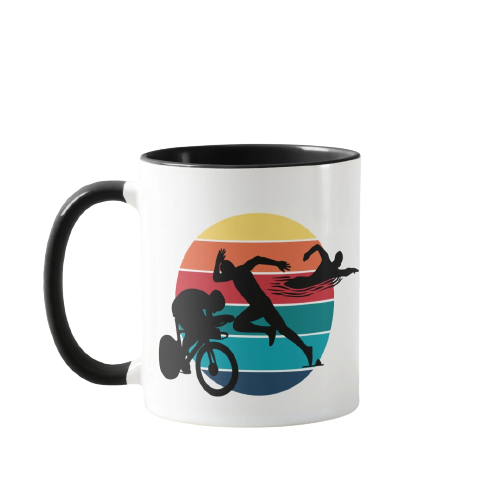 Caneca Presente Para Atleta Corrida Natação Ciclismo Triatlo