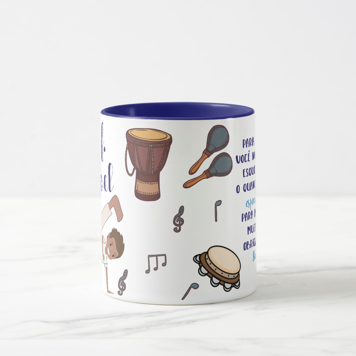 Caneca Professor Capoeira Presente com Agradecimento