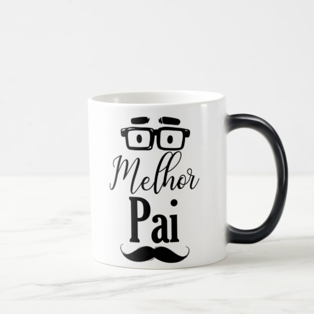 Caneca Mágica Presente Pai Personalizado com Letra Inicial