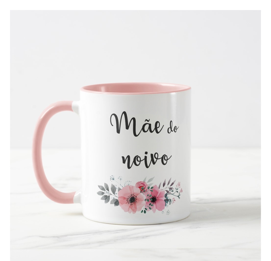 Caneca Personalizada Mãe do Noivo Casamento Flower - Casamento (Noivo)