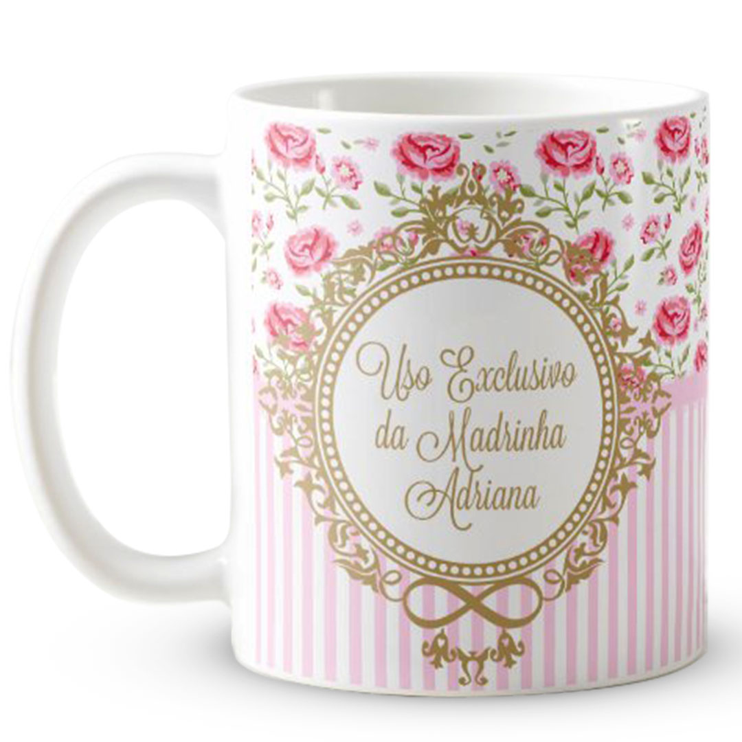 Caneca Feminina Presente Madrinha Batismo Crisma Batizado