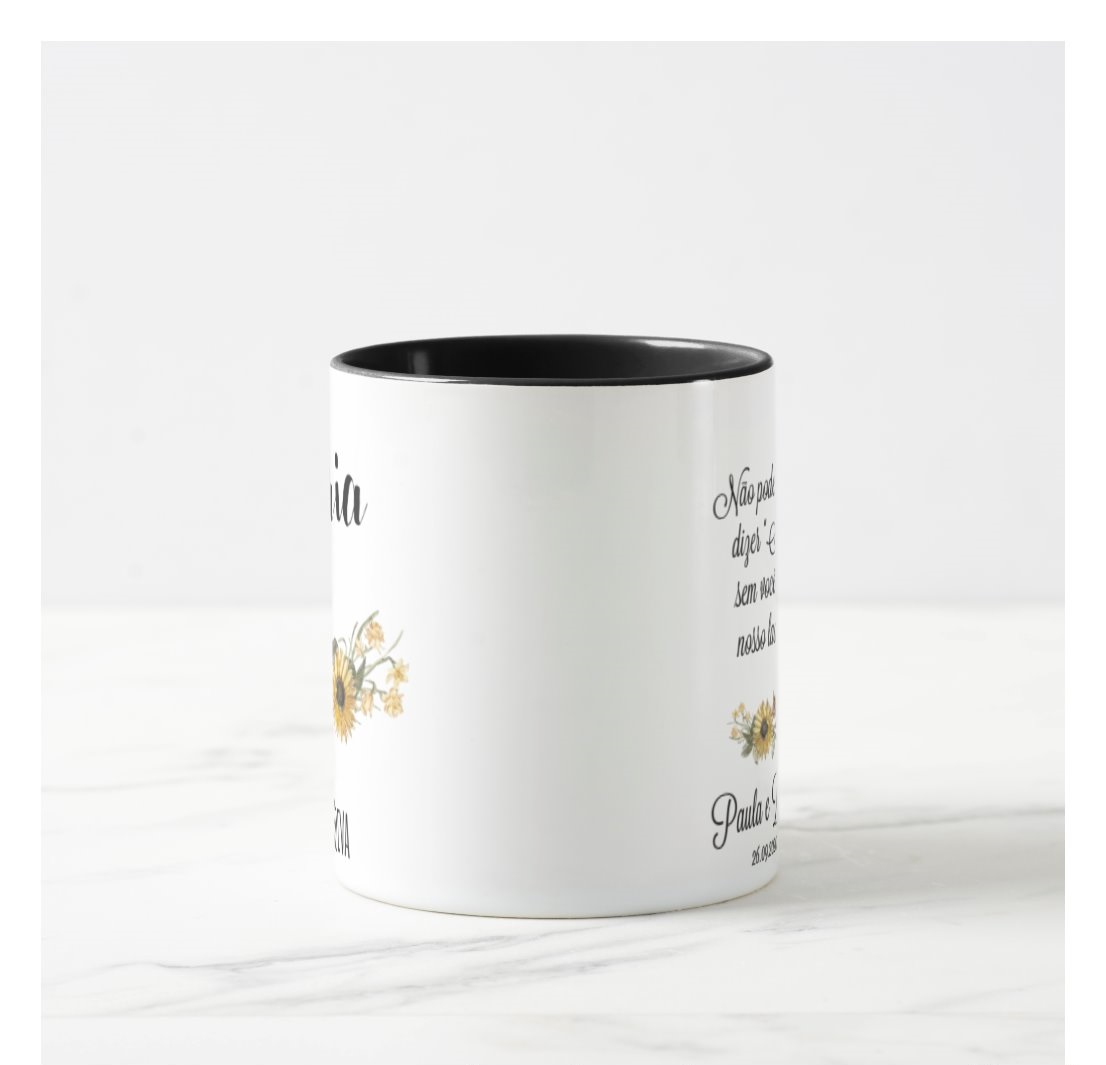 Caneca Personalizada Avó da Noiva Lembrança Girasol