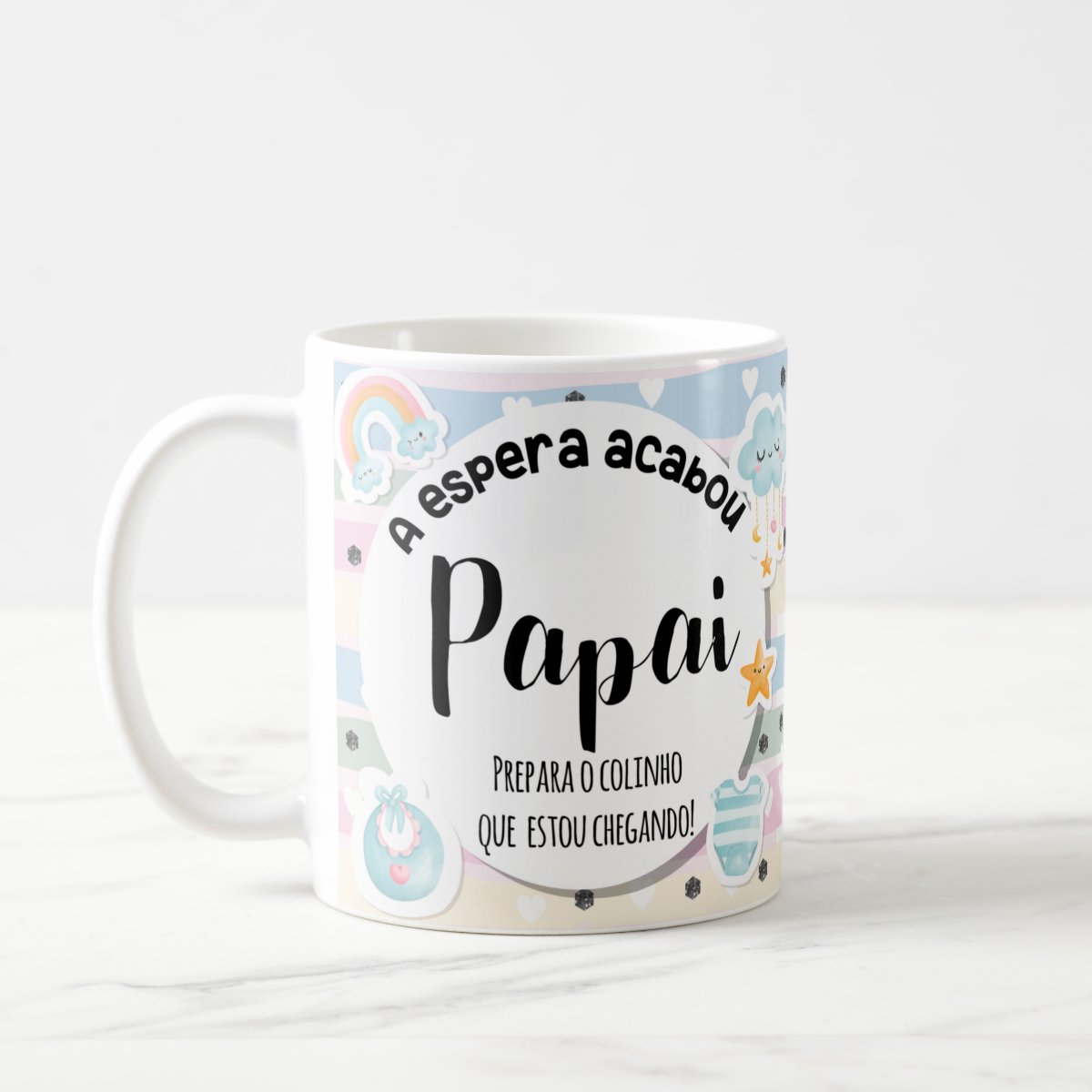 Kit Canecas Presente Gravidez Papai e Mamãe Familia Cresceu