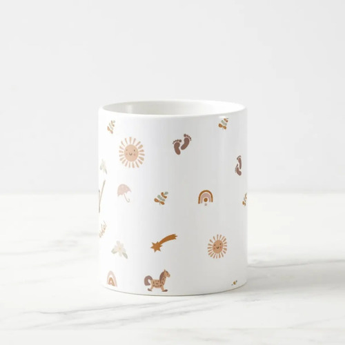 Kit Baby Boho - 2 Canecas Anúncio de Grávidez Vovó e Vovó