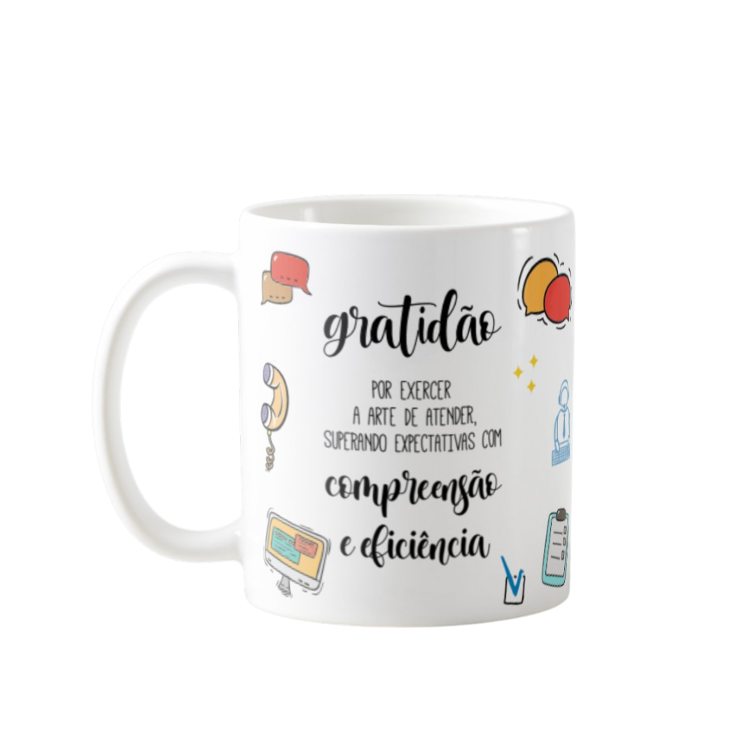 Caneca Profissão Presente Profissionais Equipe Atendimento
