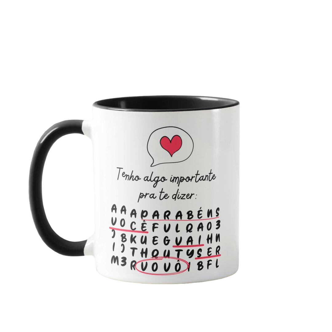 Caneca Presente Criativo para Revelar Gravidez para o Vovô