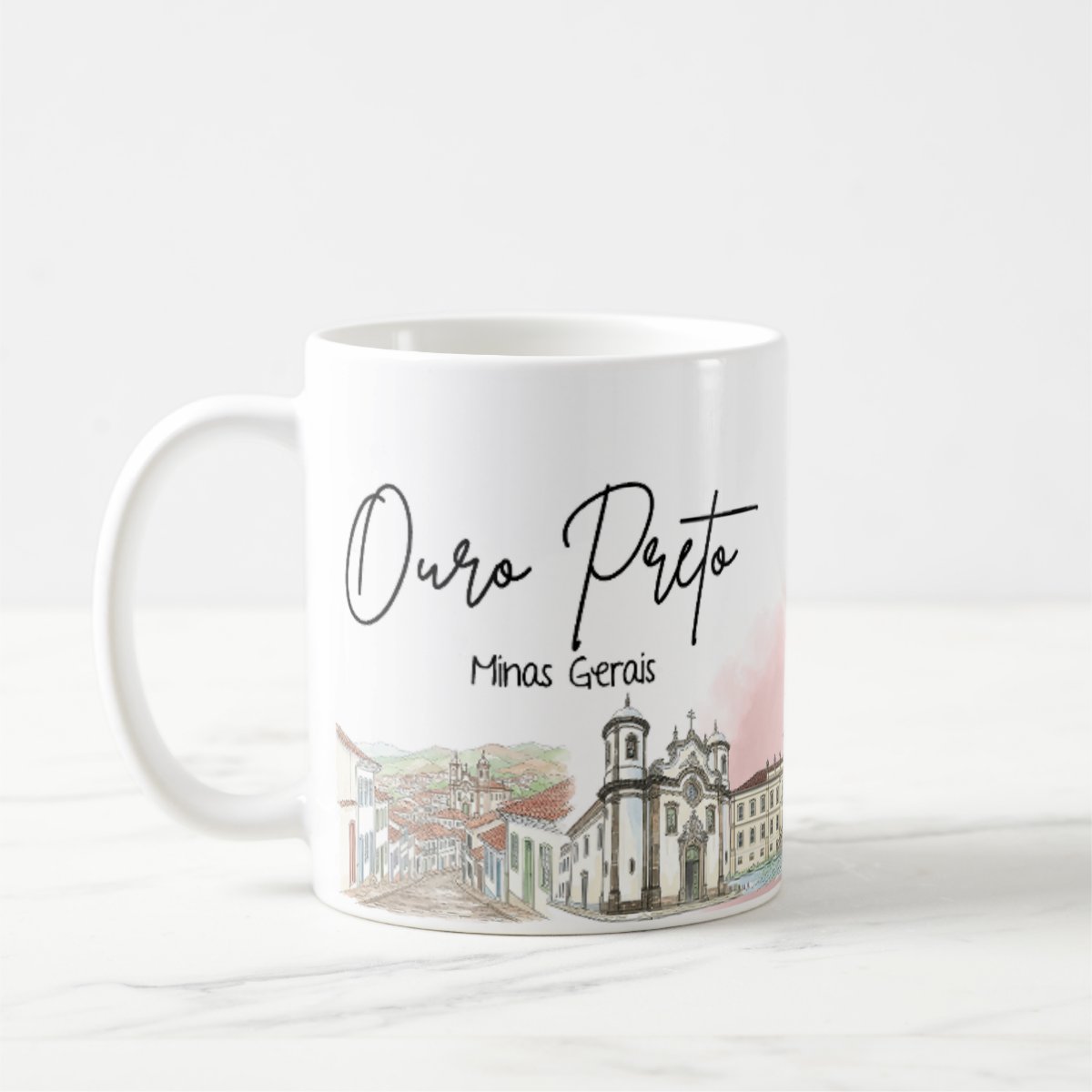 Caneca Personalizada Minas Gerais Lembrança Cidade Ouro Preto