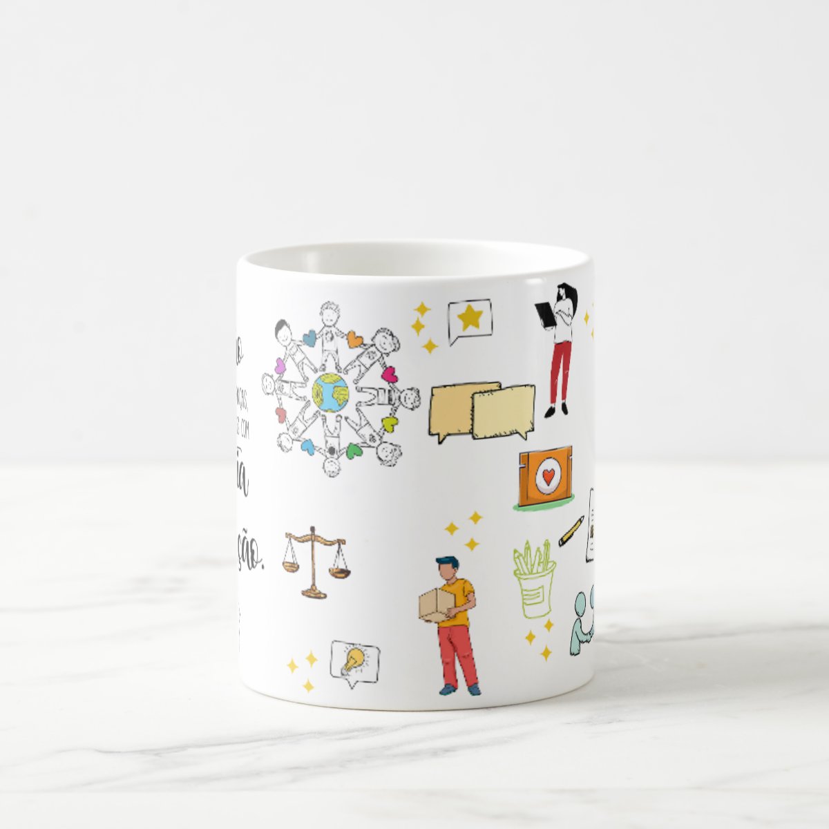 Caneca Profissão Presente Criativo Assistente Social