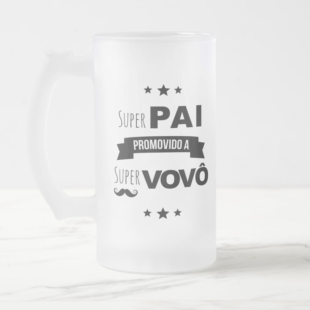 Copo de Chopp Pai Promovido a Super Vovô Pronta Entrega