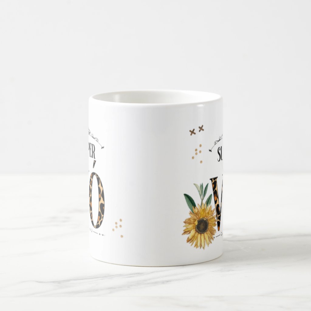 Caneca Personalizada Presente Criativo Floral para Super Vó