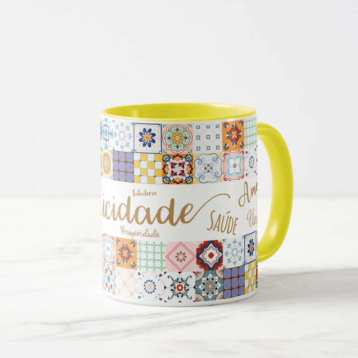 Caneca Felicidade Presente Feminino Amigas e Família