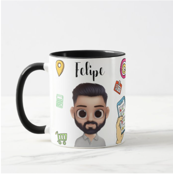 Caneca Vendas Presente Criativo Equipe Vendedores Vendedora