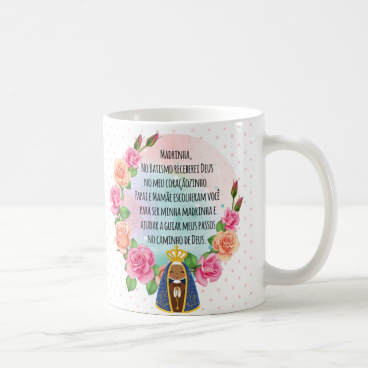 Caneca Personalizada Presente Batizado Madrinha Consagração