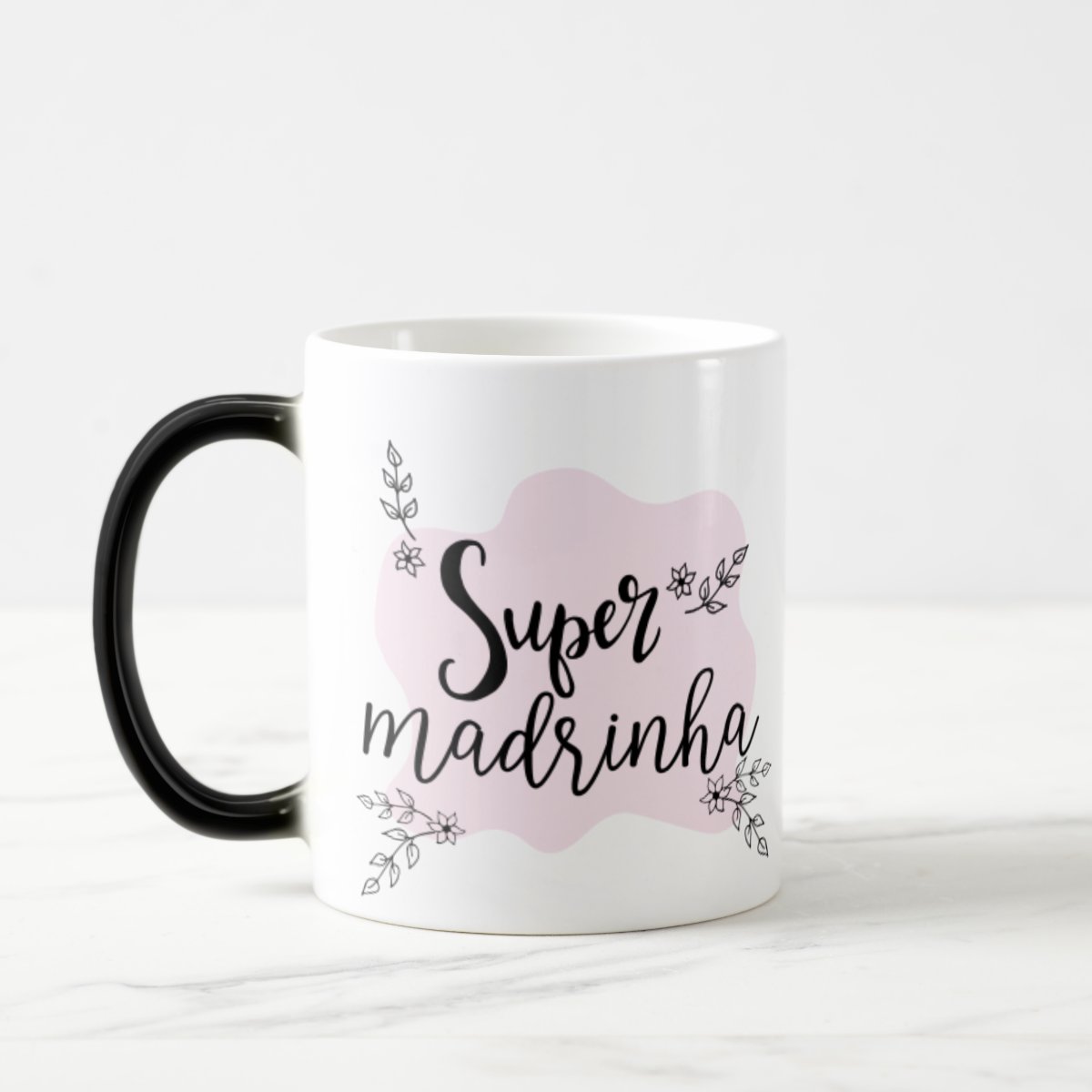 Caneca Mágica Presente Divertido para Super Madrinha Dinda - Batizado (Madrinha)