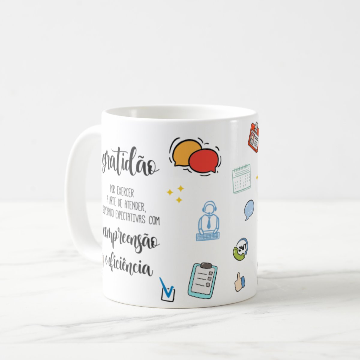 Caneca Profissão Presente Profissionais Equipe Atendimento