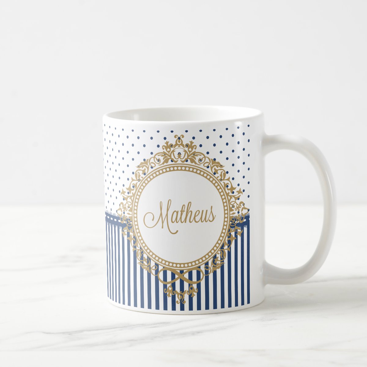 Caneca Batizado Presente Padrinho Brasão Nome Personalizado