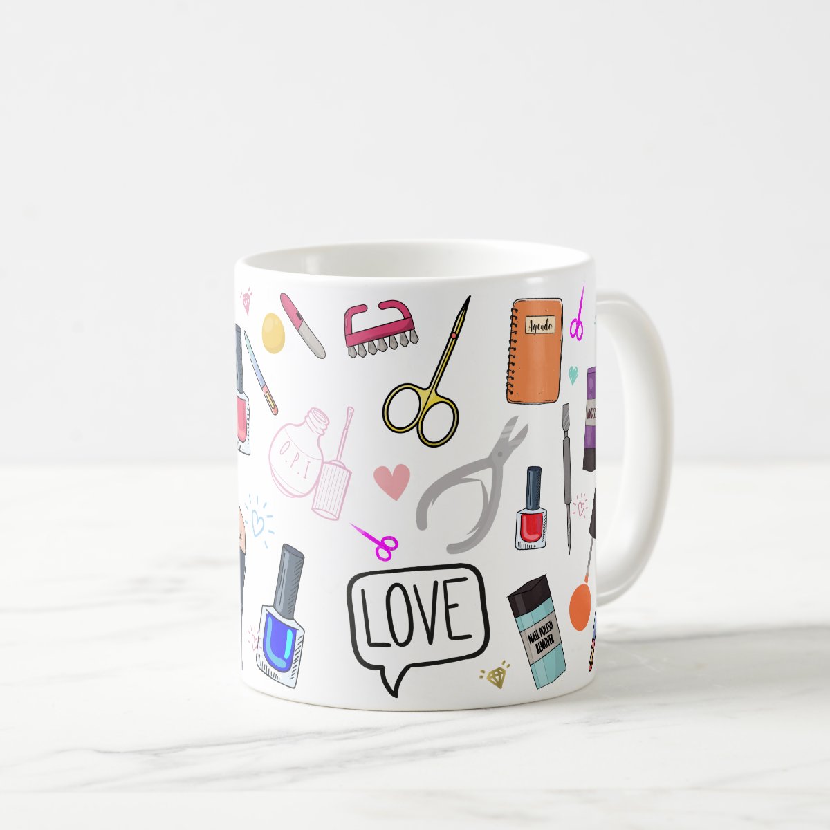 Caneca Personalizada Presente Criativo Manicure com Nome