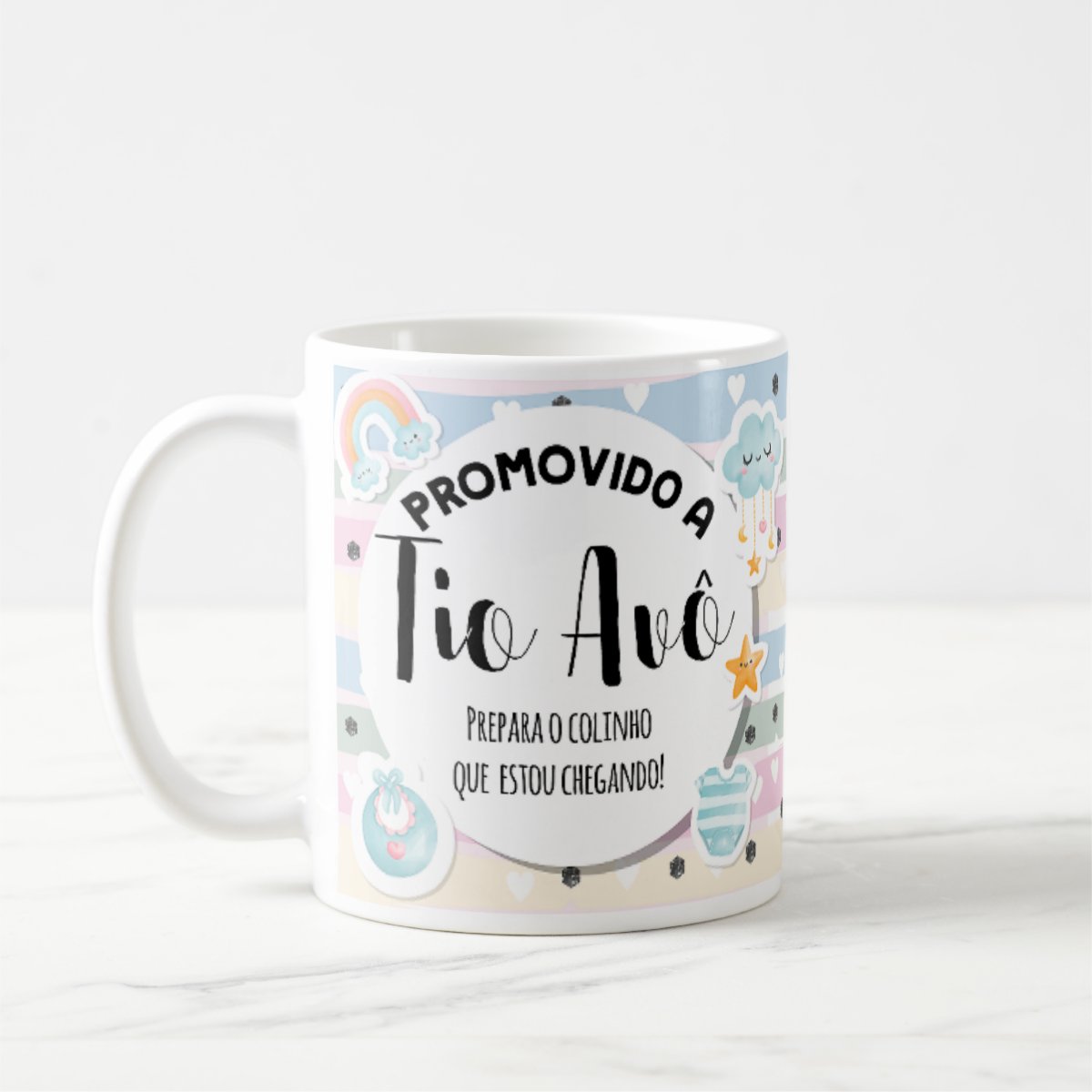 Caneca Presente Gravidez para Tio Avô Tivô Familia Cresceu