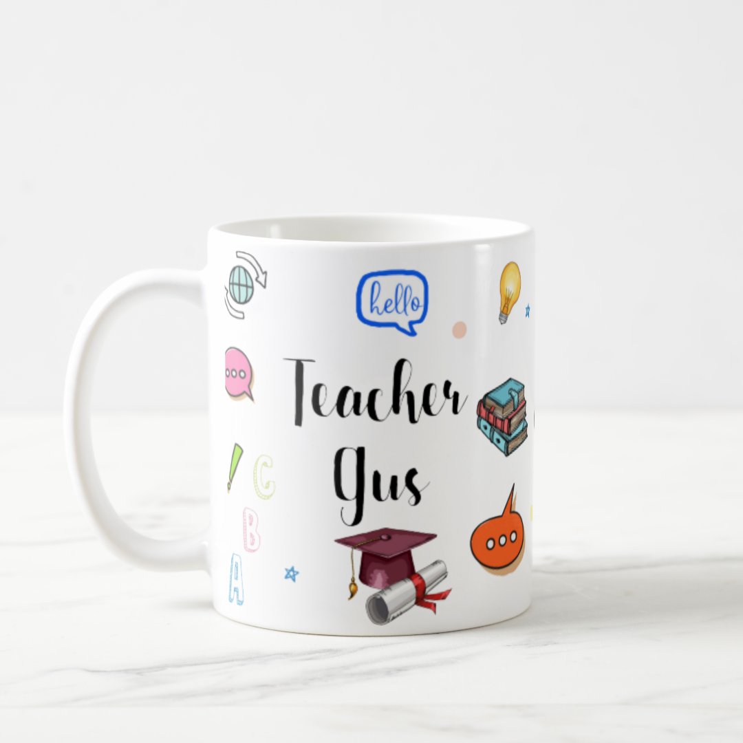 Caneca Personalizada Presente Profissão Professor de Inglês